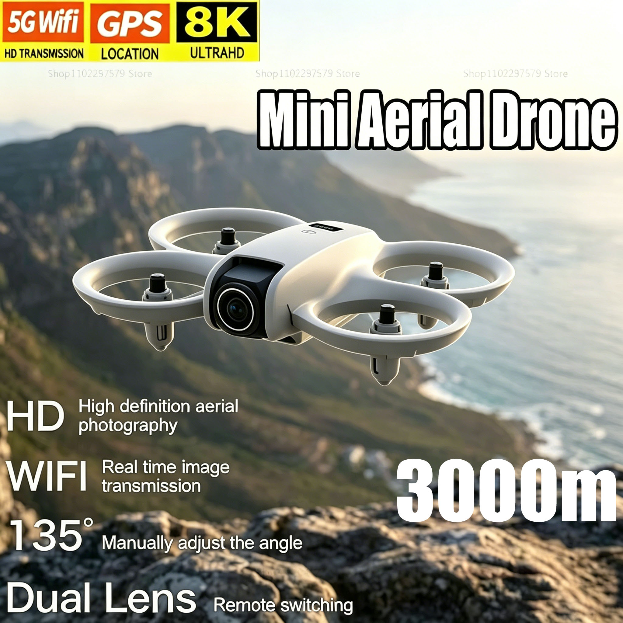 Diy Rc Electronics - มินิโดรนพร้อมกล้อง 8K HD FPV โดรนแบบพับได้ มอเตอร์ไร้แปรงถ่าน
