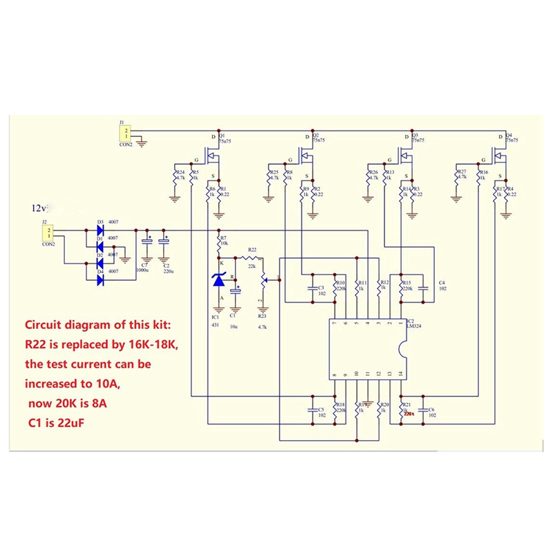 Diy Electronic Load - A46T DIY ชุด 150W 10A แบตเตอรี่เครื่องทดสอบความจุปรับคงที่อิเล็กทรอนิกส์