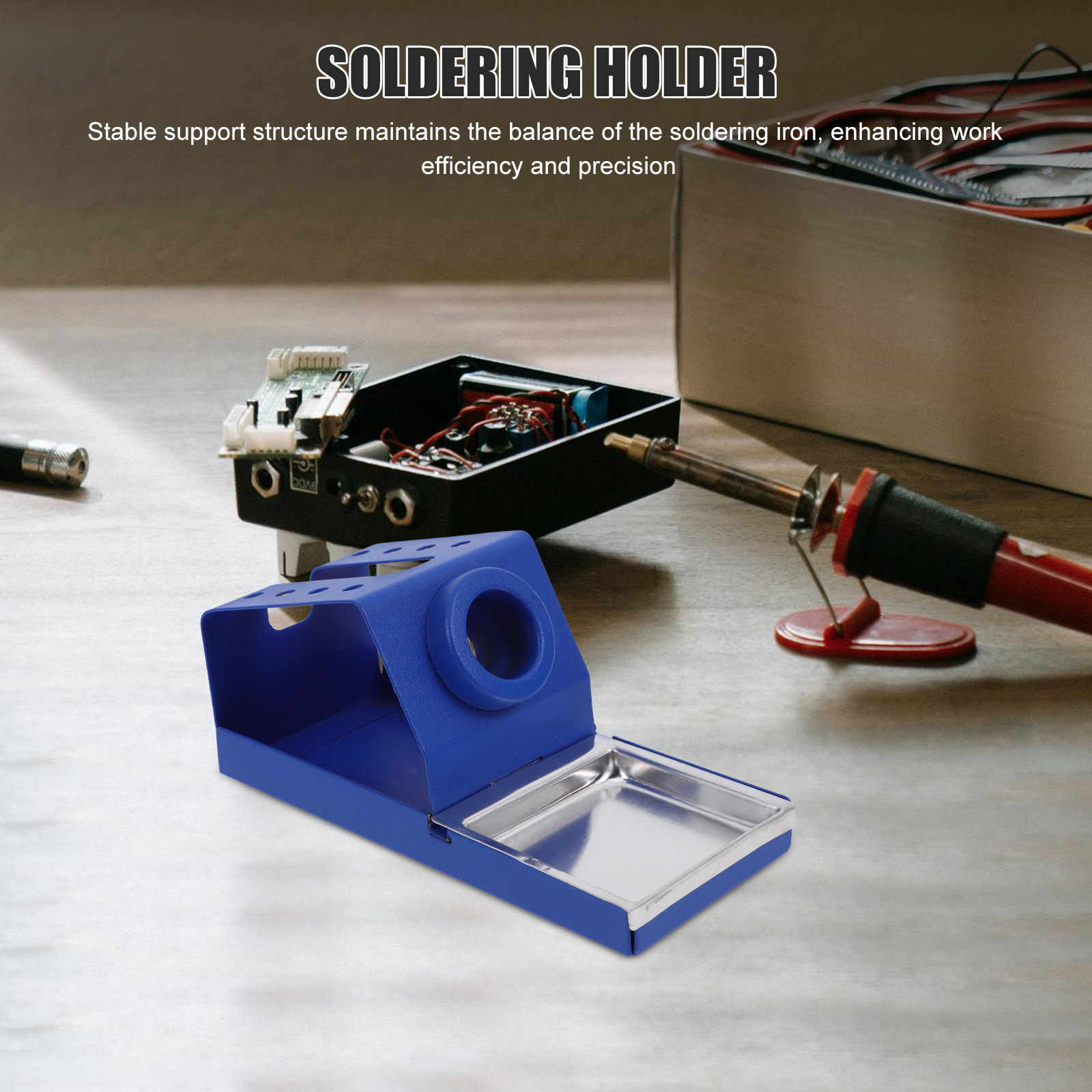 Diy Electronics Repair - แท่นวางงานบัดกรีแบบหนัก ทนทาน ทำจากโลหะทั้งหมด ฐานวางหัวแร้งที่มั่นคง ปลอดภัย สำหรับงานซ่อมอุปกรณ์อิเล็กทรอนิกส์