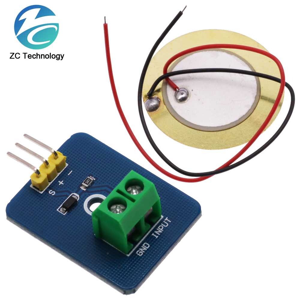 Diy Analog Electronics - เซ็นเซอร์โมดูลการสั่นสะเทือนแบบเพียโซเซรามิกของตกแต่งงานปาร์ตี้3.3V/5V เซ็นเซอร์ชิ้นส่วนอิเล็กทรอนิกส์อุปกรณ์ควบคุมอนาล็อกสำหรับ R3 Arduino