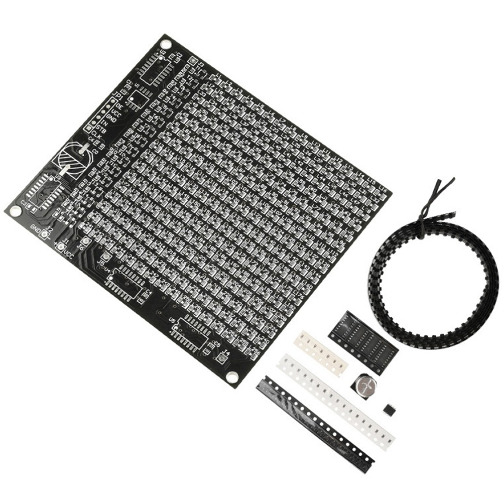 Diy Electronics Components - ชุดฝึกหัดเชื่อมจอแสดงผล LED SMD แบบจุดเมทริกซ์ 64/256 ดวง