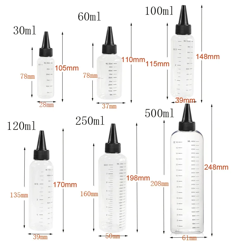 ขวดพลาสติกใสปากแหลมแบบมีขีดบอก - Diy Vape Electronics บทวิจารณ์และราคา