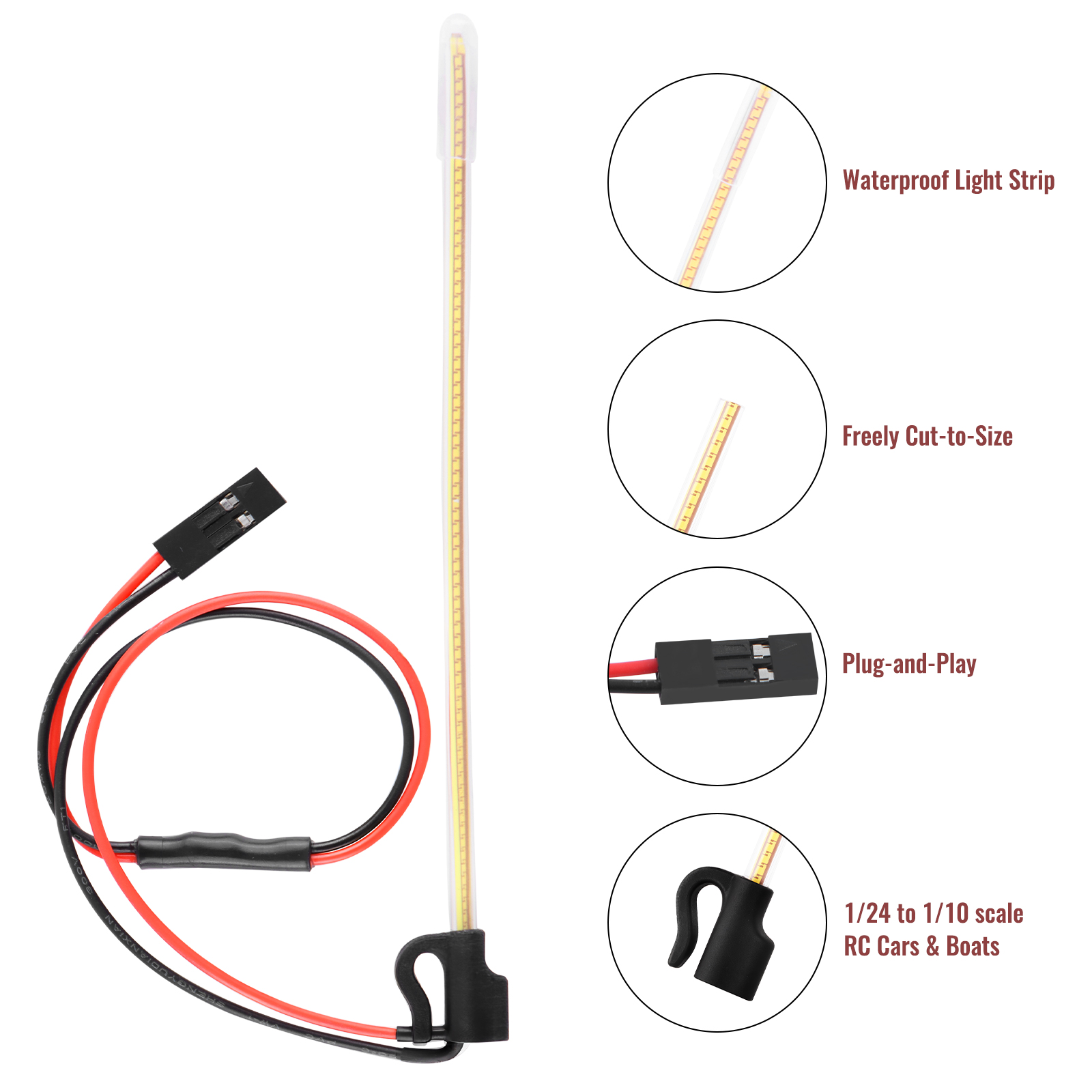ไฟเสาอากาศ LED RC แบบยืดหยุ่น  - Diy Rc Electronics บทวิจารณ์และราคา